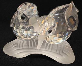 #S83 Turtle Doves $175 Swarovski Box