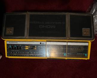 1980s Magnavox D8300 Dual-Deck Stereo Radio Cassette Recorder Boombox.