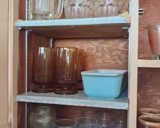 Lots and lots of vintage mid century glassware (more not shown)