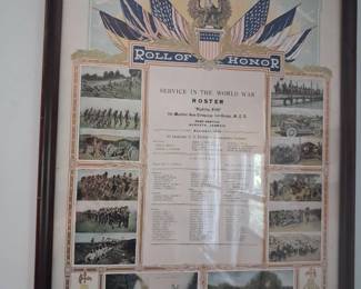 World war 1 roll of honor poster