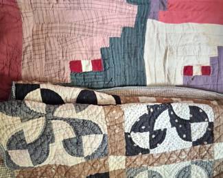 Great selection of antique quilts