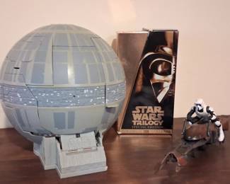 Star wars death star and bike trooper