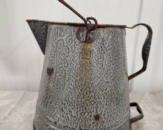 TIN COWBOY COFFEE POT