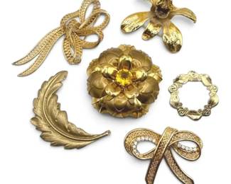 GoldToned Brooches