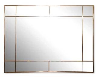 Beveled Glass 36 X 48 Mirror With Gold Metal Frame