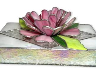 Stained Glass Lotus Flower Box