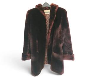 Vintage RikeKumler Co. Brown Faux Fur Coat