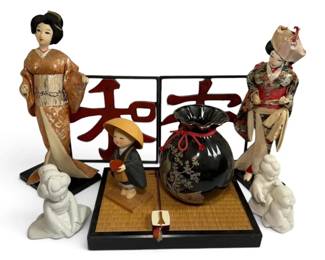 Geisha Statues, Porcelain Pot, Wall Art, More