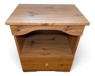 Wood Side Table W Drawer