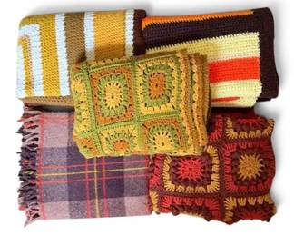 Vintage Crochet Knit Blankets