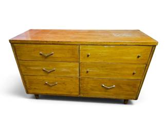 MCM Wood 6 Drawer Dresser