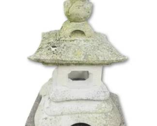 Concrete Japanese Pagoda Lantern Garden Statue