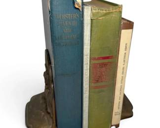 Hammered Metal Knight Bookends W Books