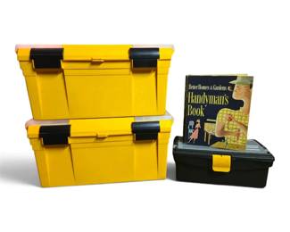 Vintage Handymans Book 3 Plastic Tool Boxes
