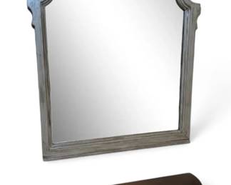 Rustic Arched Mirror W Shelf