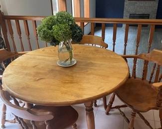 maple table  chairs