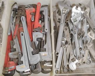 Crescent wrenches and pipe wrenches