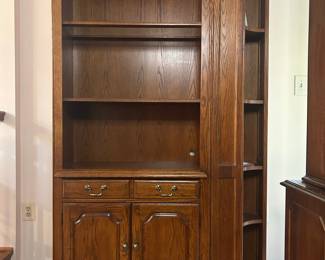 Pennsylvania House Solid Oak Bookcase with Corner Shelving