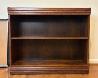 Traditional Dark Wood Two-Shelf Bookcase