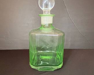 Green Glass Decanter