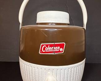 Vintage Coleman 1 Gallon Brown Water Jug Cooler