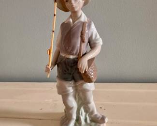 Lladro Figurine, Boy Fisherman 