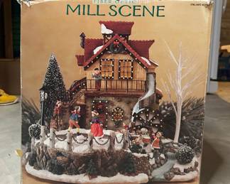 Fiber Optic Mill Scene Christmas Village Piece