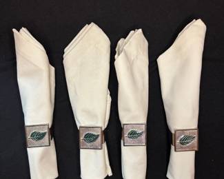 Leaf Motif Napkin Rings