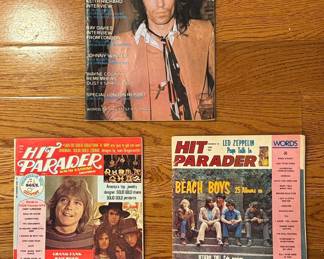 Vintage Hit Parader Music Magazines