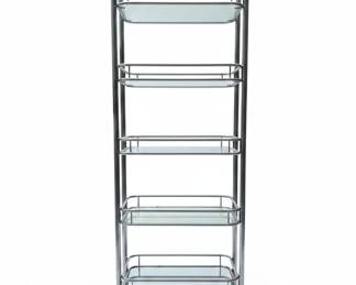 Chrome and Glass Etagere