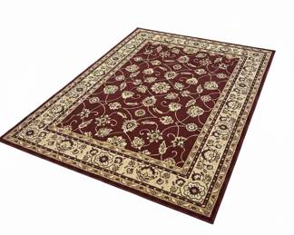 Red Floral Area Rug