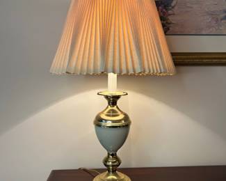Vintage Brass and Ceramic Table Lamp