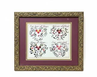 C. Walker '92 Pressed Flower and Verse Art