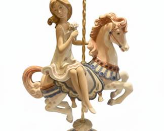 Lladro Carousel Girl Rider Figurine 