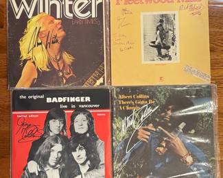 Autographed Vintage Vinyl Records Collection