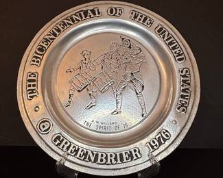 York Metalcrafters Bicentennial Commemorative Plate