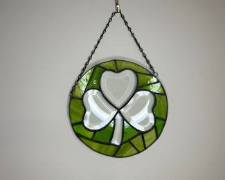 Stained Glass Shamrock Suncatcher 