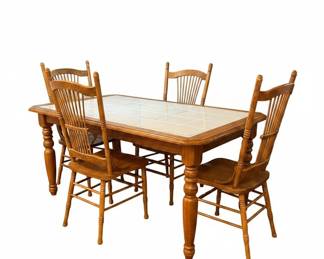 Ashley Furniture Spindle Back Dining Chair with Table