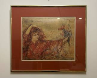 Edna Hibel Signed Print