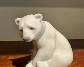 Porcelain Polar Bear Figurine