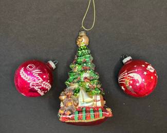 Christopher Radko Blown Glass Christmas Ornaments