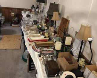 Household items Lamps, Glassware, Candles, books CD's and videos