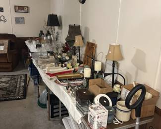 Lamps, Glassware, misc decor