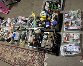 Large assortment of hardware, fasteners, electrical, plumbing and miscellaneous shop supplies