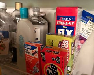 Various items in laundry area