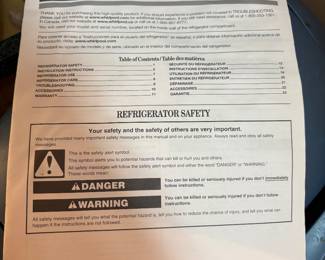 Booklet on refrigerator