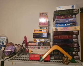 Upstairs -puzzles, boomerang & more