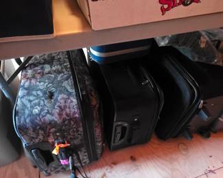 Upstairs in bonus area storage - suitcases in various sizes & miscellaneous