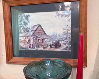 Picture & some of the glass items in the house