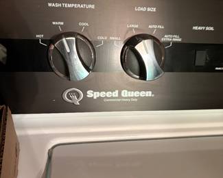 Controls on Speed Queen washer